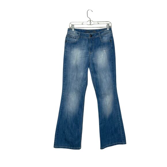 Code Bleu jeans semi distressed flare jeans size 6 - Picture 11 of 13